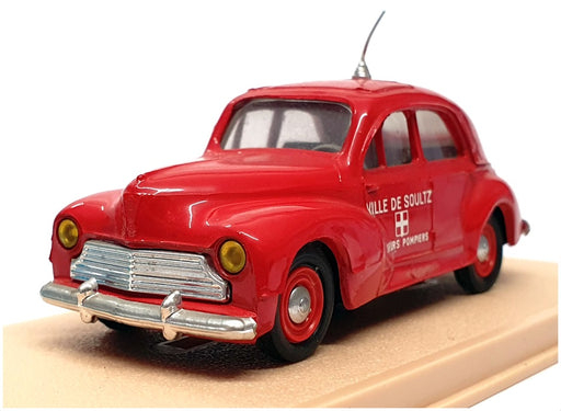 Eligor 1/43 Scale 1192 - 1954 Peugeot 203 Ville De Soultz Fire Car - Red