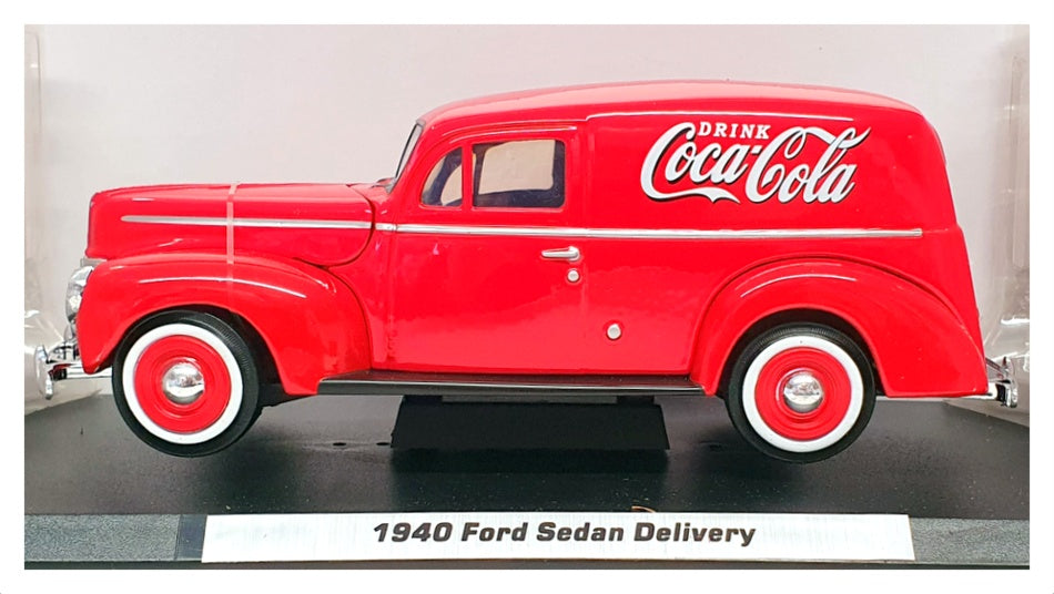 Motormax 1/24 Scale 365913 - 1940 Ford Sedan Delivery Coca Cola - Red