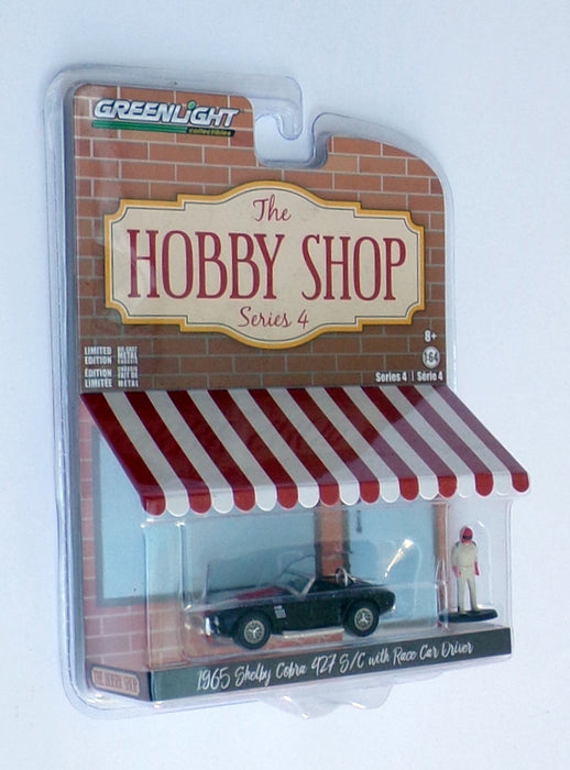 Greenlight 1/64 Scale 97040-A - 1965 Shelby Cobra 427 & Driver - Black/Red