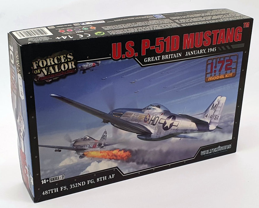 Forces Of Valor 1/72 Scale Model Kit #10 - US P-51D Mustang Aircraft 1945