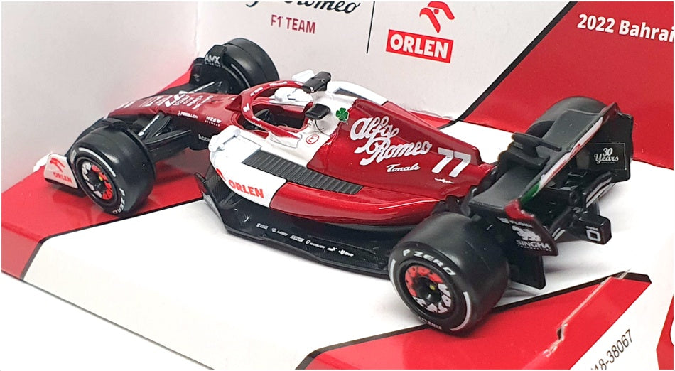 Burago 1/43 Scale 18-38067 - F1 Alfa Romeo C42 2022 #77 V.Bottas