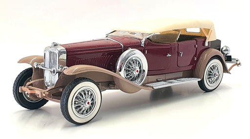 Franklin Mint 1/24 Scale 081221H - 1930 Duesenberg J Derham - Maroon/Beige