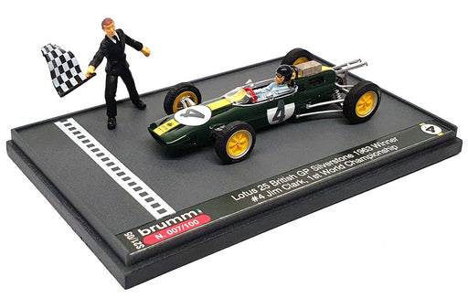 Brumm 1/43 Scale S21/05 - Lotus 25 British GP Silverstone 1963 1st #4 Jim Clark