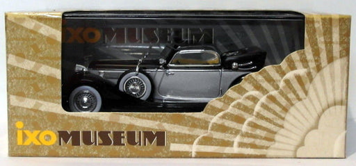 Ixo Models 1/43 Scale Diecast MUS011 - 1938 Horch 853A Cabriolet - Black Silver