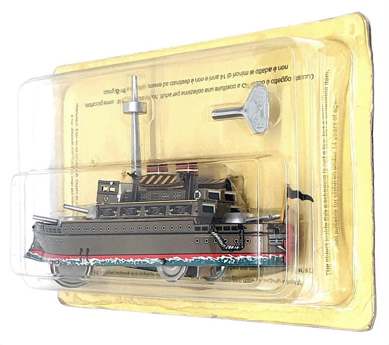 Altaya Appx 20cm Long Tinplate AT10123 - Clockwork Warship On Wheels