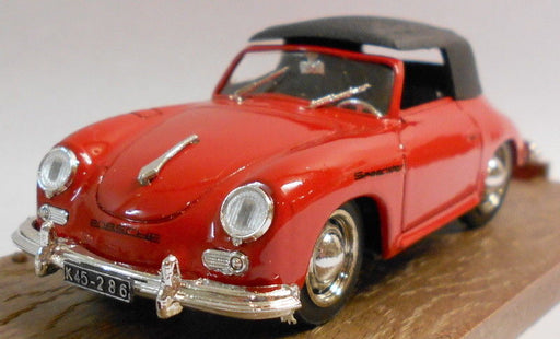 Brumm 1/43 Scale Metal Model - R118 PORSCHE 356 CABRIOLET 1950 RED