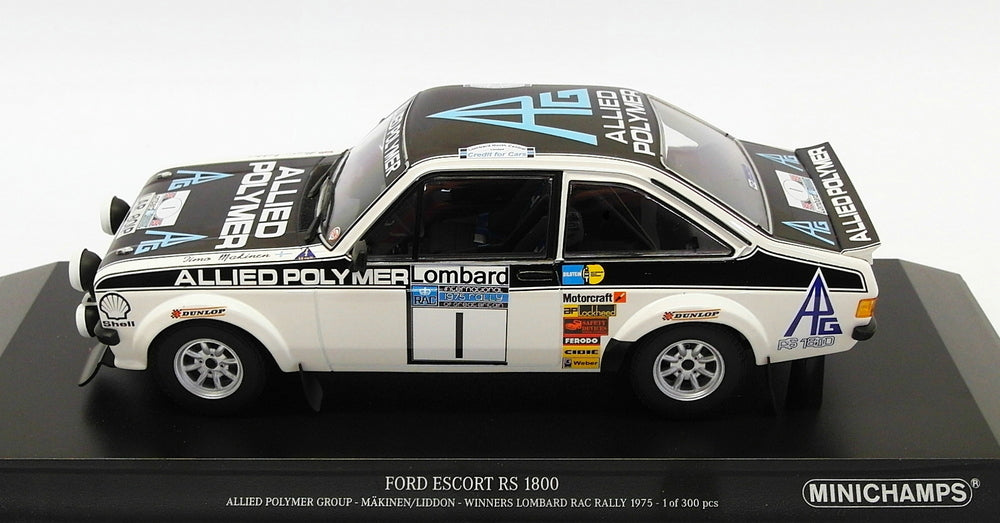 Minichamps 1/18 Scale 155 758701 - Ford Escort RS 1800 - RAC Rally 1975