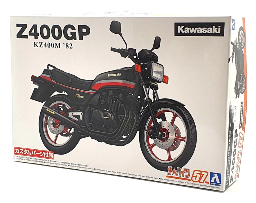Aoshima 1/12 Scale Unbuilt Kit 062678 - 1982 Kawasaki Z400GP Motorbike