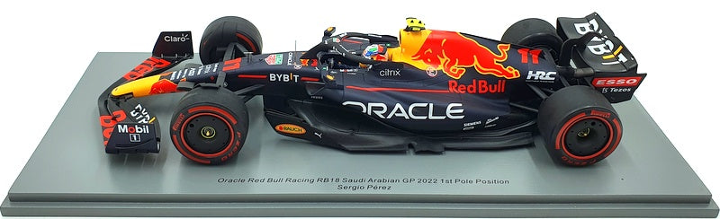 Spark 1/18 Scale 18S755 Oracle Red Bull RB18 Saudi Arabia 2022 Pole Perez #11