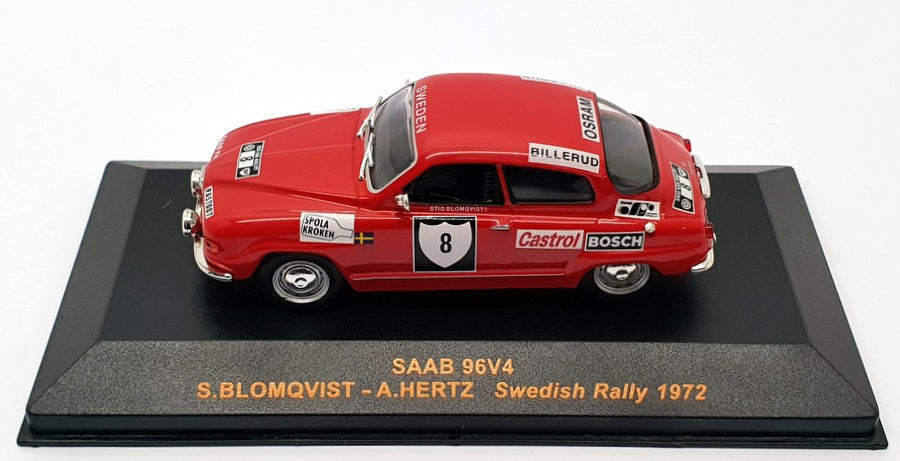Ixo 1/43 Scale CIXJ000008 - Saab 96V4 Sweden Rally 1972 - #8 Blomqvist/Hertz
