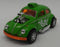 VW Beetle Custom Drag Racer - Green - Kinsmart Pull Back & Go Diecast Metal Model Car