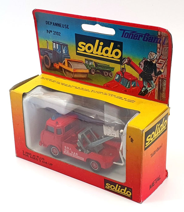 Solido Toner Gam I 1/50 Scale 2102 - Renault Saviem SG4 Pompier Tow Truck - Red