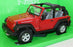 Welly NEX 1/24 Scale 22489W - 2007 Jeep Wrangler - Red - Open Top