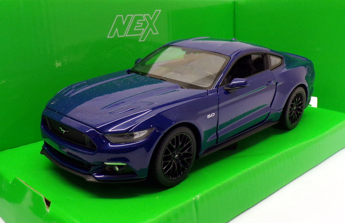 Welly 1/24 Scale Model Car 24062W - 2015 Ford Mustang GT - Blue