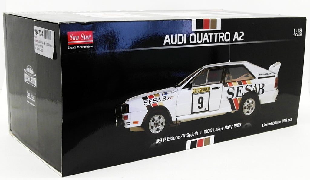 Sun Star 1/18 Scale Diecast 4230 - Audi Quattro A2 - 1000 Lakes Rally 1983