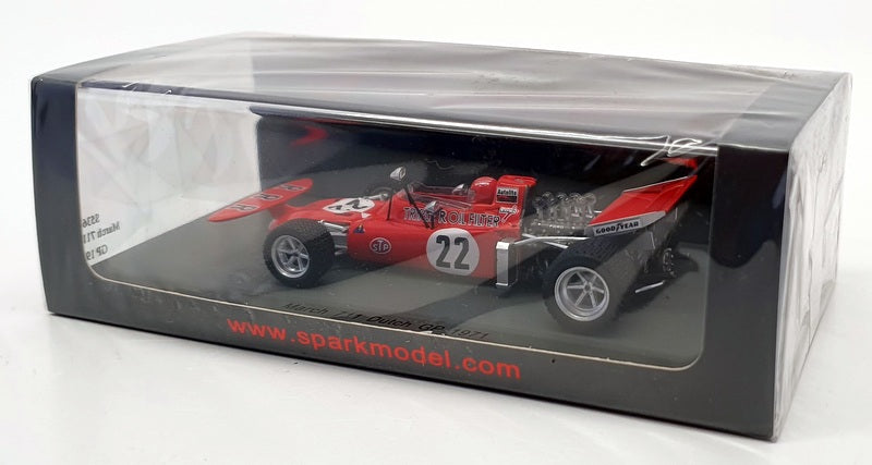 Spark 1/43 Scale S5361 - 1971 March 711 #22 Dutch GP Skip Barber