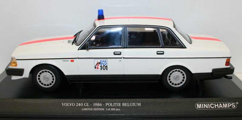Minichamps 1/18 Diecast 155 171492 - 1986 Volvo 240 GL - Belgium Police