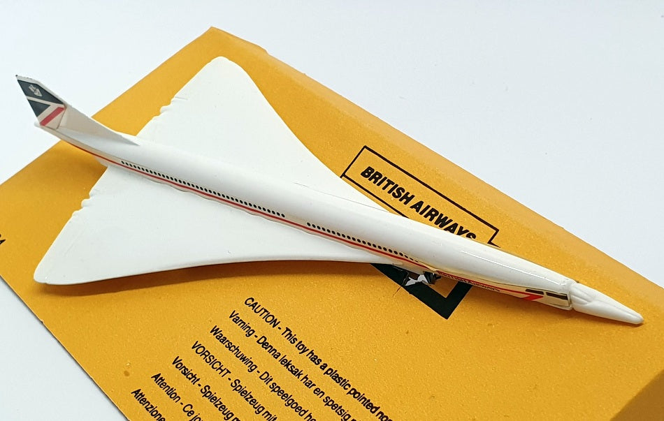 Corgi Appx 16cm Long Diecast C650/1 - Concorde British Airways - White