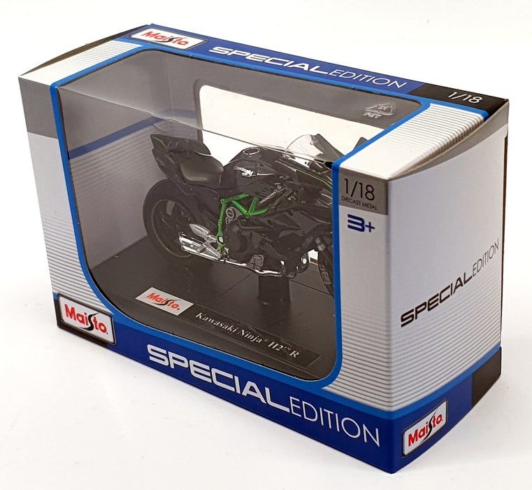 Maisto 1/18 Scale Motorbike 06187 - Kawasaki Ninja H2 R - Dark Grey/Green