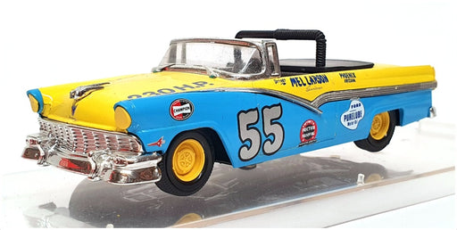 Quartzo 1/43 Scale 1017 - 1956 Ford Fairlane NASCAR #55 Mel Larson - Yellow/Blue