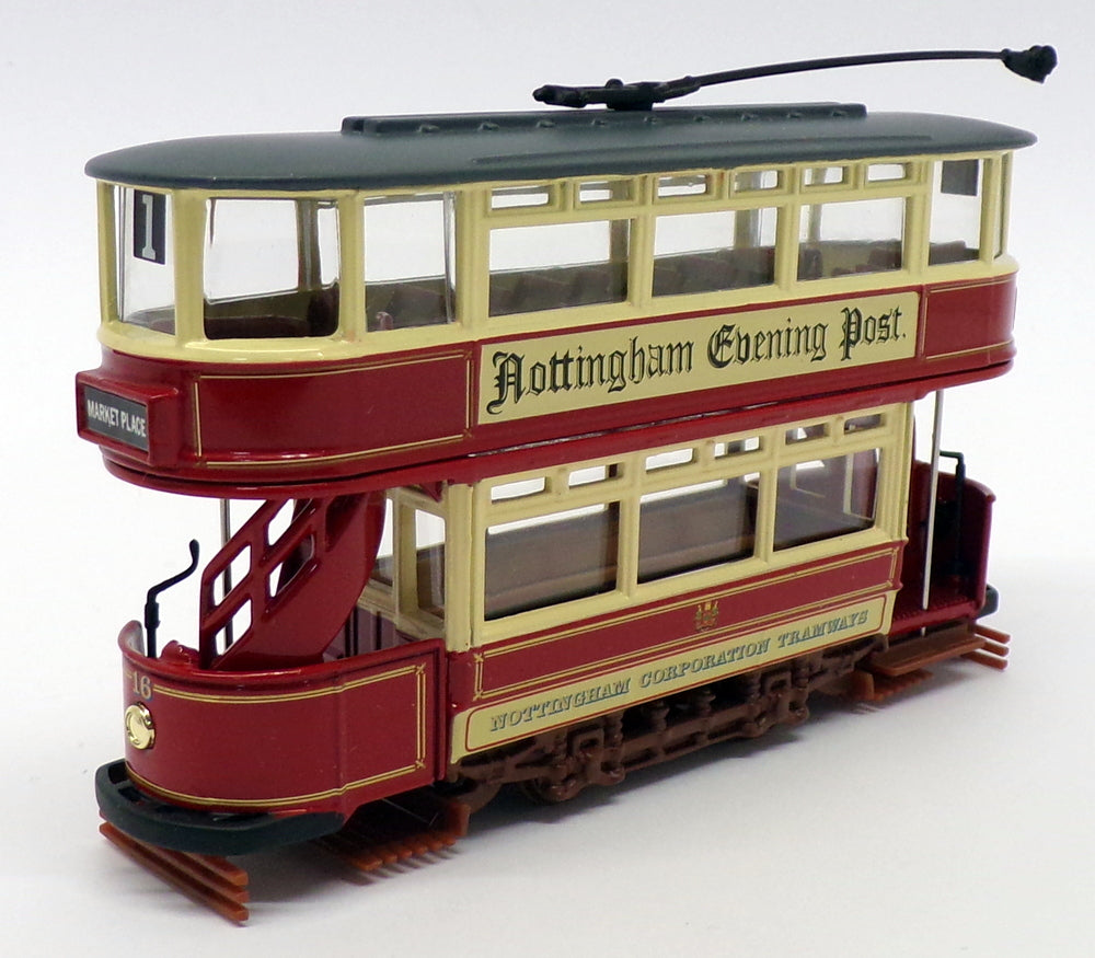 Corgi Appx 12cm Long Diecast CC25205 - Double Deck Closed Tram - Nottingham