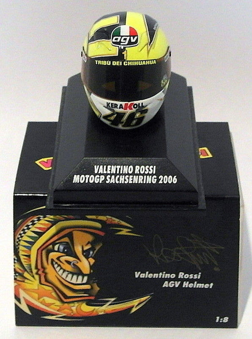 Minichamps 1/8 Scale 397 060086 - AGV Helmet Moto GP Sachsenring 2006 V. Rossi Minichamps 1/8 Scale 397 060086 - AGV Helmet Moto GP Sachsenring 2006 V. Rossi