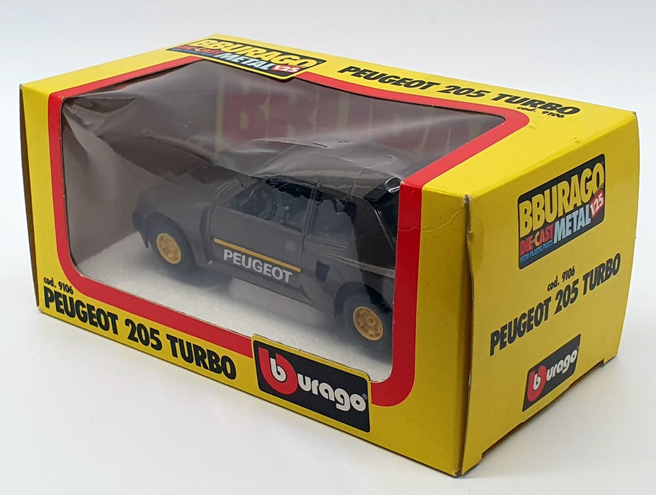 Burago 1/25 Scale Model Car 9106 - Peugeot 205 Turbo - Brown