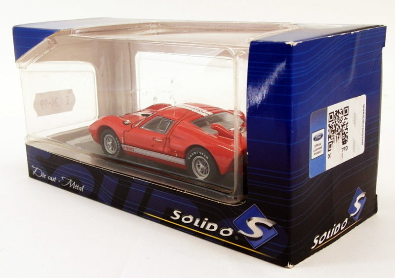 Solido 1/43 Scale Model Car 43751 - 1966 Ford GT40 MKII - Red