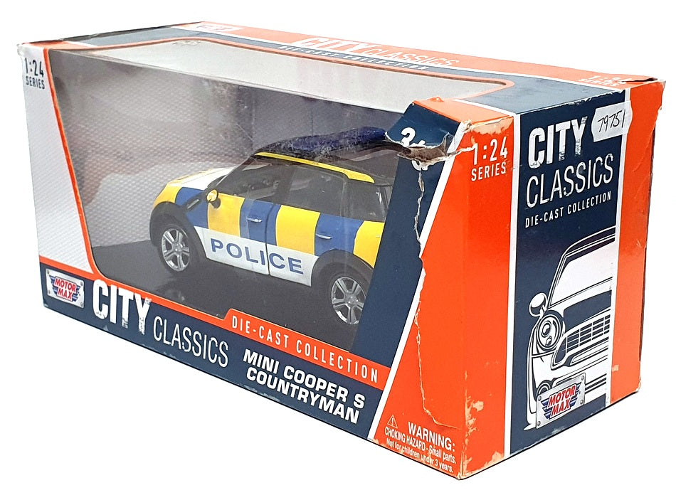 Motormax 1/24 Scale Diecast 79751 - Mini Cooper S Countryman - Police