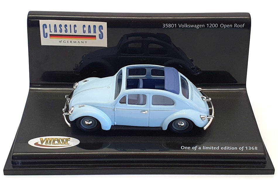 Vitesse 1/43 Scale Model Car 35801 - Volkswagen 1200 Open - Light Blue