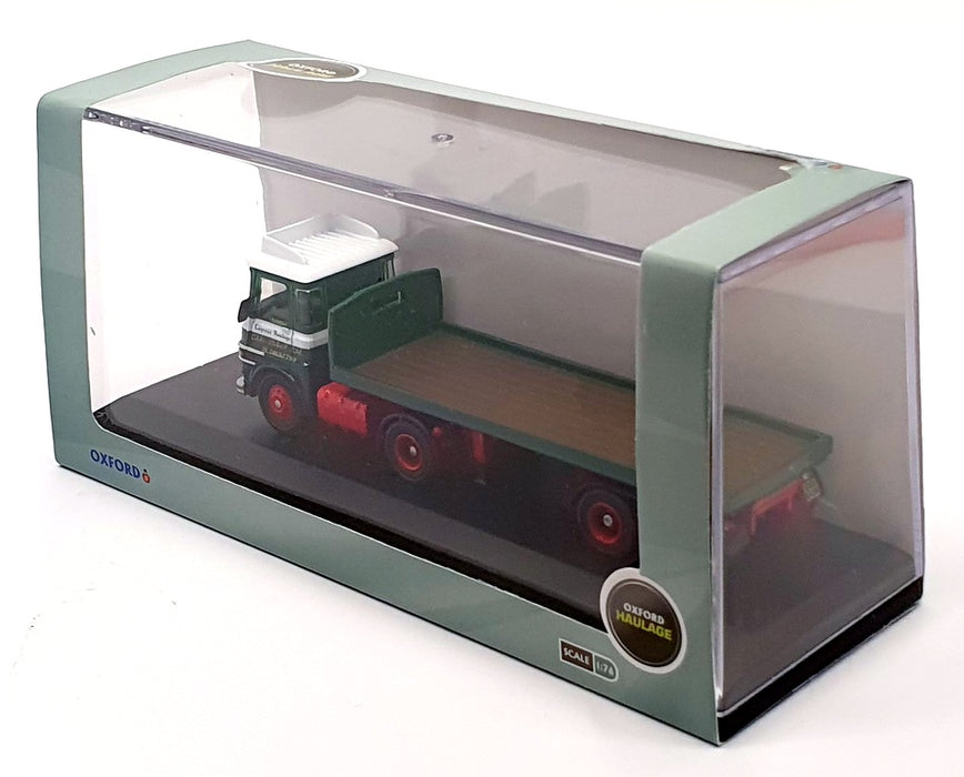 Oxford Diecast 1/76 Scale 76LV003 - ERF LV Flatbed Trailer Stobart - Green