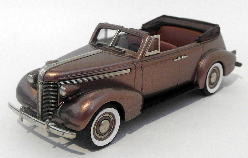 Brooklin 1/43 Scale PC02 - 1937 Pontiac Deluxe 6 4Dr Convertible Sedan - Brown