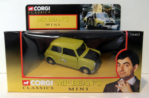 Corgi 1/36 Scale diecast - 04403 Mr Bean's Mini Rowan Atkinson lime