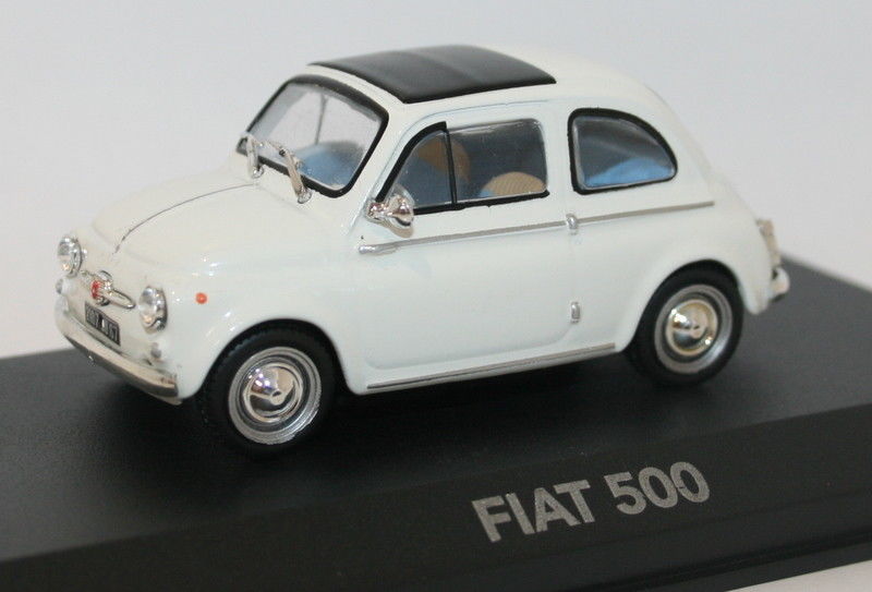 Atlas 1/43 Scale Diecast - Fiat 500 - White