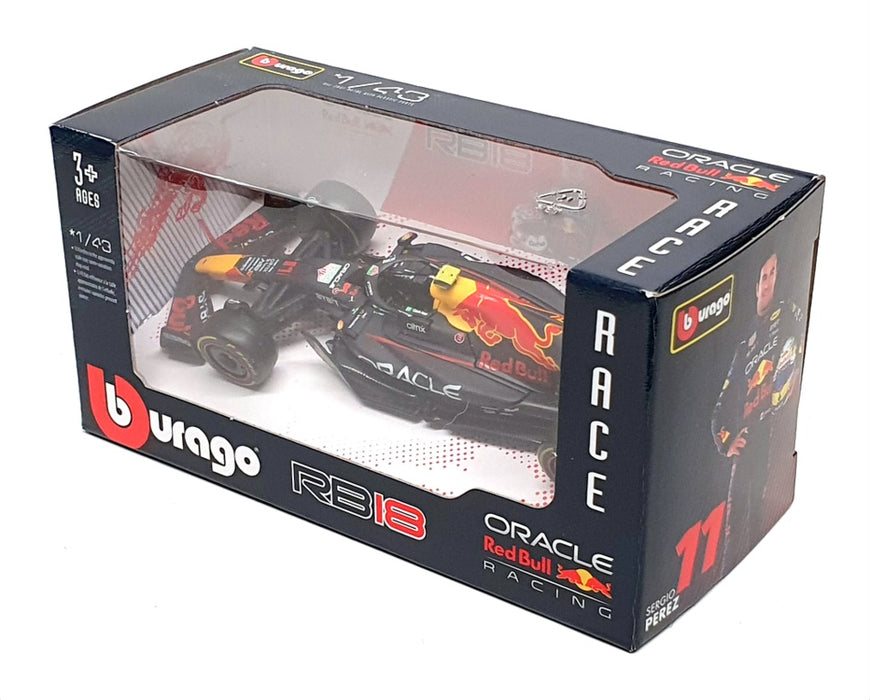 Burago 1/43 Scale 18-38061 - F1 Red Bull Oracle RB18 2022 #11 S.Perez