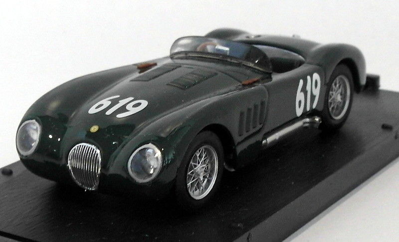 Brumm Models 1/43 Scale R357 - Jaguar C Type Mille Miglia 1952 - Stirling Moss