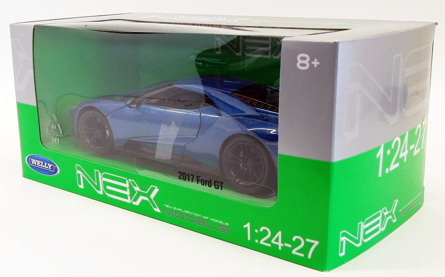 Welly 1/24-27 Scale Model Car 24082W - 2017 Ford GT - Blue