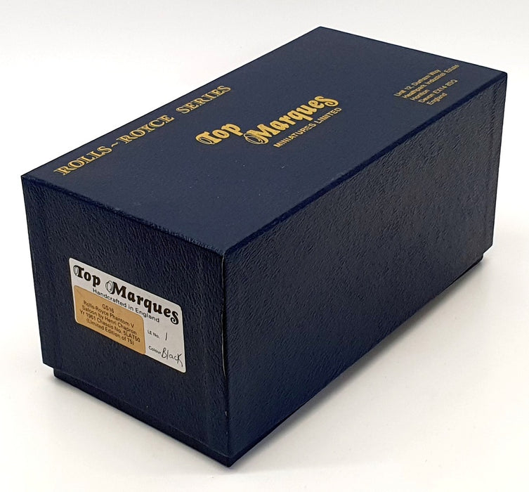 Top Marques Gold Series 1/43 Scale GS16 - 1961 Rolls Royce Phantom V - Black