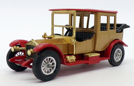 Matchbox Appx 9cm Long Diecast Y-7 - 1912 Rolls Royce - Gold/Red