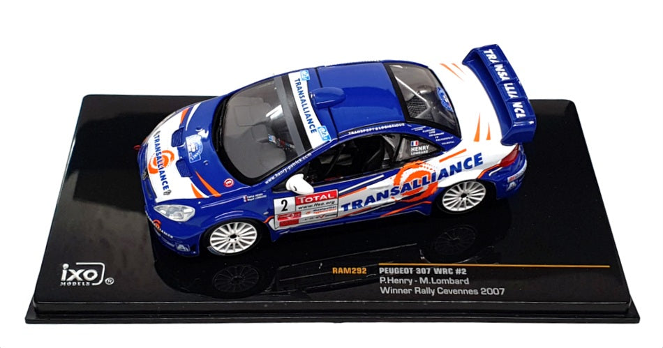 Ixo 1/43 Scale RAM292 - Peugeot 307 WRC #2 Winner Rally Cevennes 2007