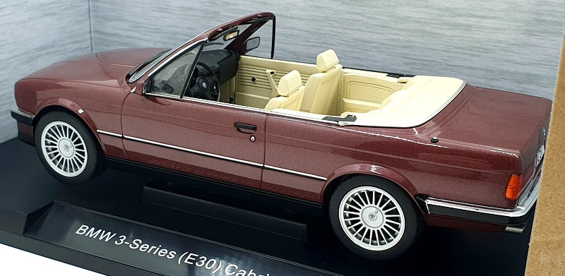 Model Car Group 1/18 Scale MCG18380 - BMW 3-Series E30 Convertible Red Met