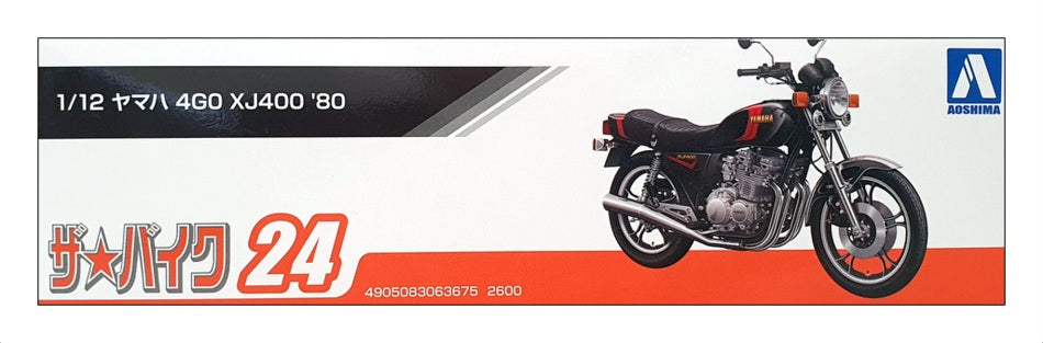 Aoshima 1/12 Scale Unbuilt Kit 063675 - 1980 Yamaha XJ400 4G0 Motorbike