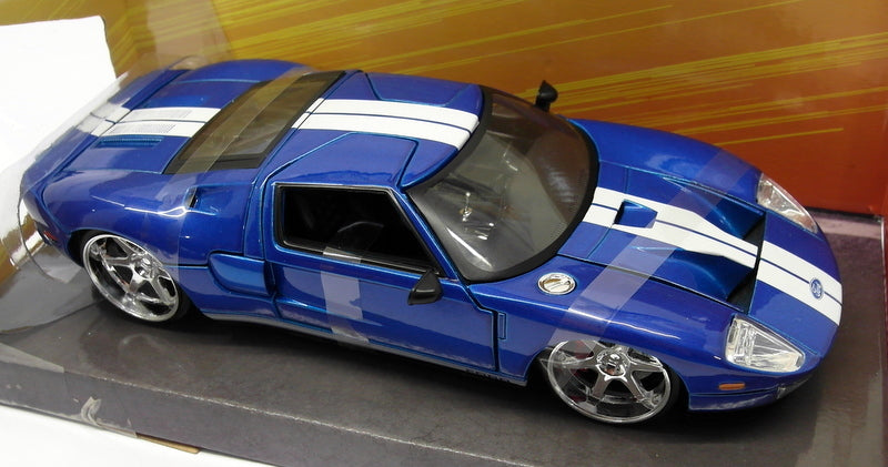 Jada 1/24 Scale 97177 - Fast & Furious Model Car / Ford GT Blue With Stripes