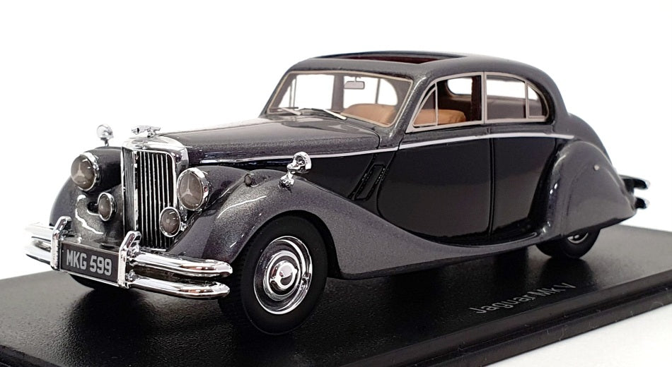 Neo 1/43 Scale Model Car NEO49599 - Jaguar Mk V - Metallic Grey/Black