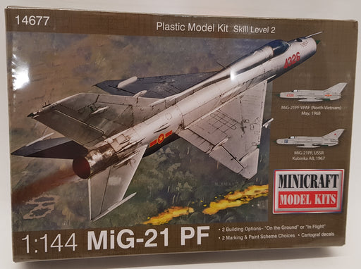 Minicraft Model Aircraft Kit 14677 - 1/144 Scale - MiG-21 PF