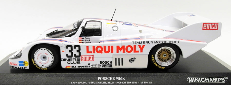 Minichamps 1/18 Scale 155 836633 - Porsche 956K 1000Km Spa 1983