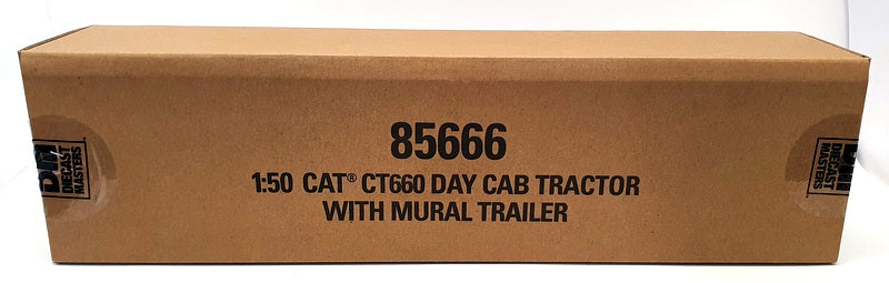 Diecast Masters 1/50 Scale 85666 -CAT CT660 Tractor Day Cab + CAT Mural Trailer