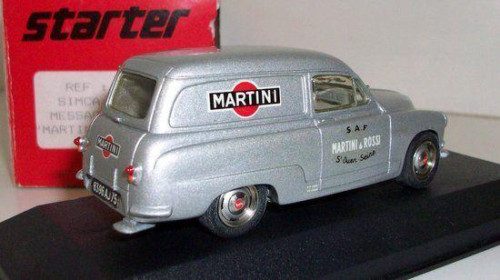 STARTER 1/43 - T165 SIMCA ARONDE MESSAGERE 1957 'MARTINI & ROSSI' RESIN MODEL