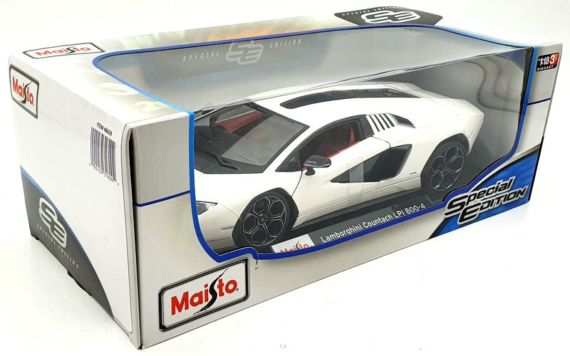 Maisto 1/18 Scale Diecast 46629 - Lamborghini Countach LPI 800-4 - White