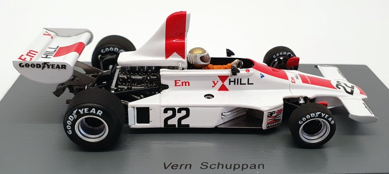 Spark 1/43 Scale S5674 - 1975 Hill GH1 Sweden GP #22 Vern Schuppan